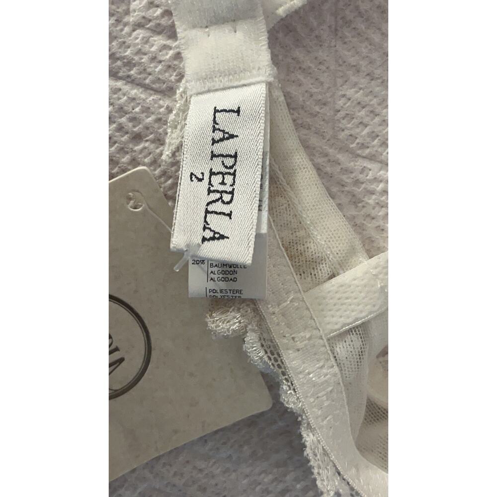 Vintage La Perla Ivory Floral Lace Luxury Italian Underwire Bra Size: 34B NWT - Picture 7 of 13